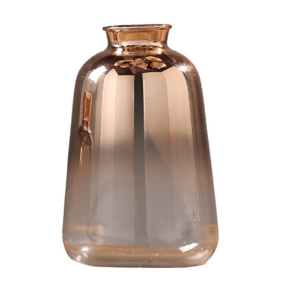Nordic Style Gold-Trimmed Glass Vase