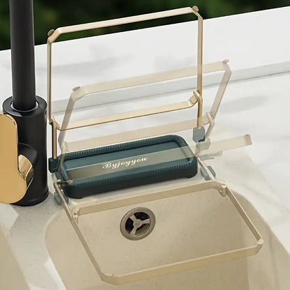 Foldable Kitchen Sink Strainer Rack – Corner Drain Basket