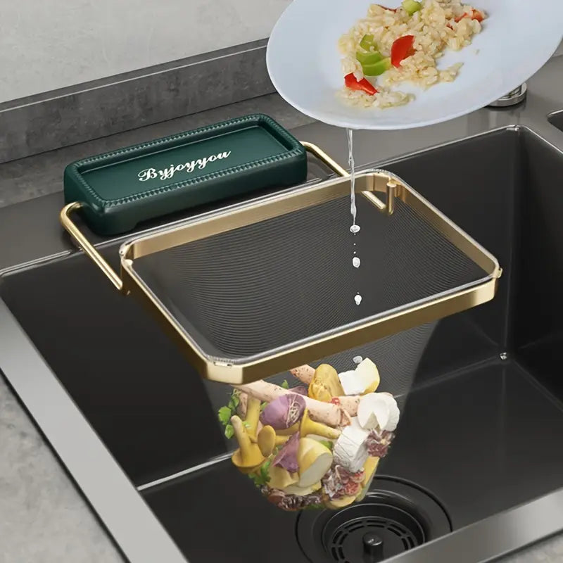 Foldable Kitchen Sink Strainer Rack – Corner Drain Basket