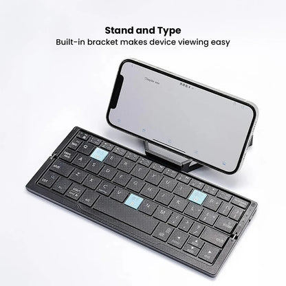 Portable Foldable Bluetooth Keyboard with Magnetic Stand