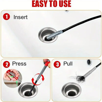 Flexible Bendable Grabber Tool with 4 Claws – Drain Clog Remover for Kitchen Sinks, Toilets, and Home Use