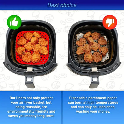 Reusable Silicone Baking Pan for Air Fryer (Square/Round)