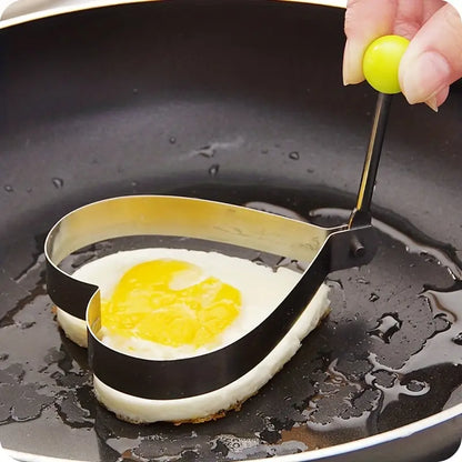 5 Styles Stainless Steel Fried Egg Mold - DIY Breakfast Pancake Shaper