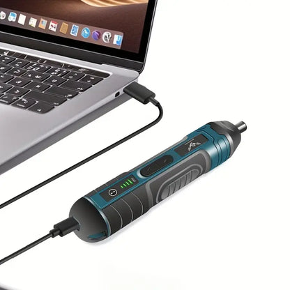 20-in-1 Cordless Screwdriver Kit – USB Rechargeable, LED Work Light, 4-Speed Torque (Max 5 Nm)