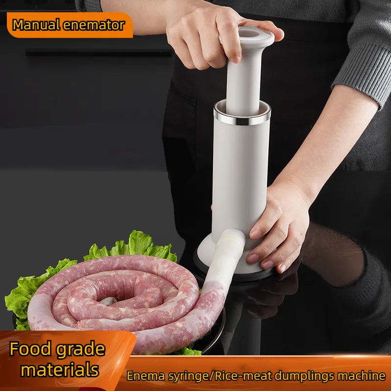 Sausage Stuffing Machine, Stainless Steel Homemade Sausage Machine Vertical Meat Stuffing Kitchen Machine for Meat Shrimp