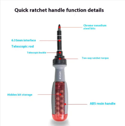 10 in 1 Multi-Angle Ratchet Screwdriver