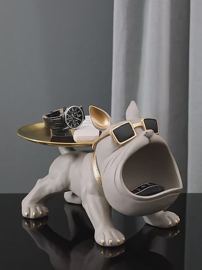 Bulldog Storage Bin and Tray – Functional Décor with Personality