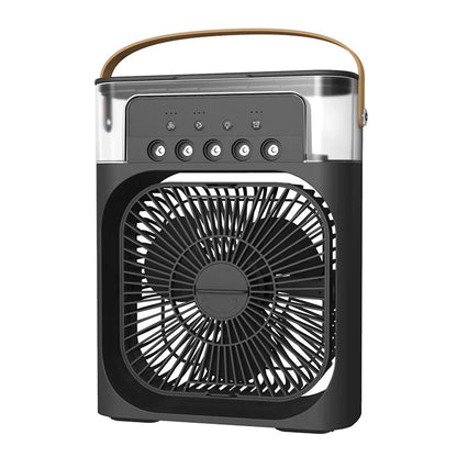 Kompakter 3-in-1-Mini-Luftkühler mit LED-Nachtlichtern, tragbarer Klimaanlage, Ventilator und Luftbefeuchter für den Heim- und Bürogebrauch